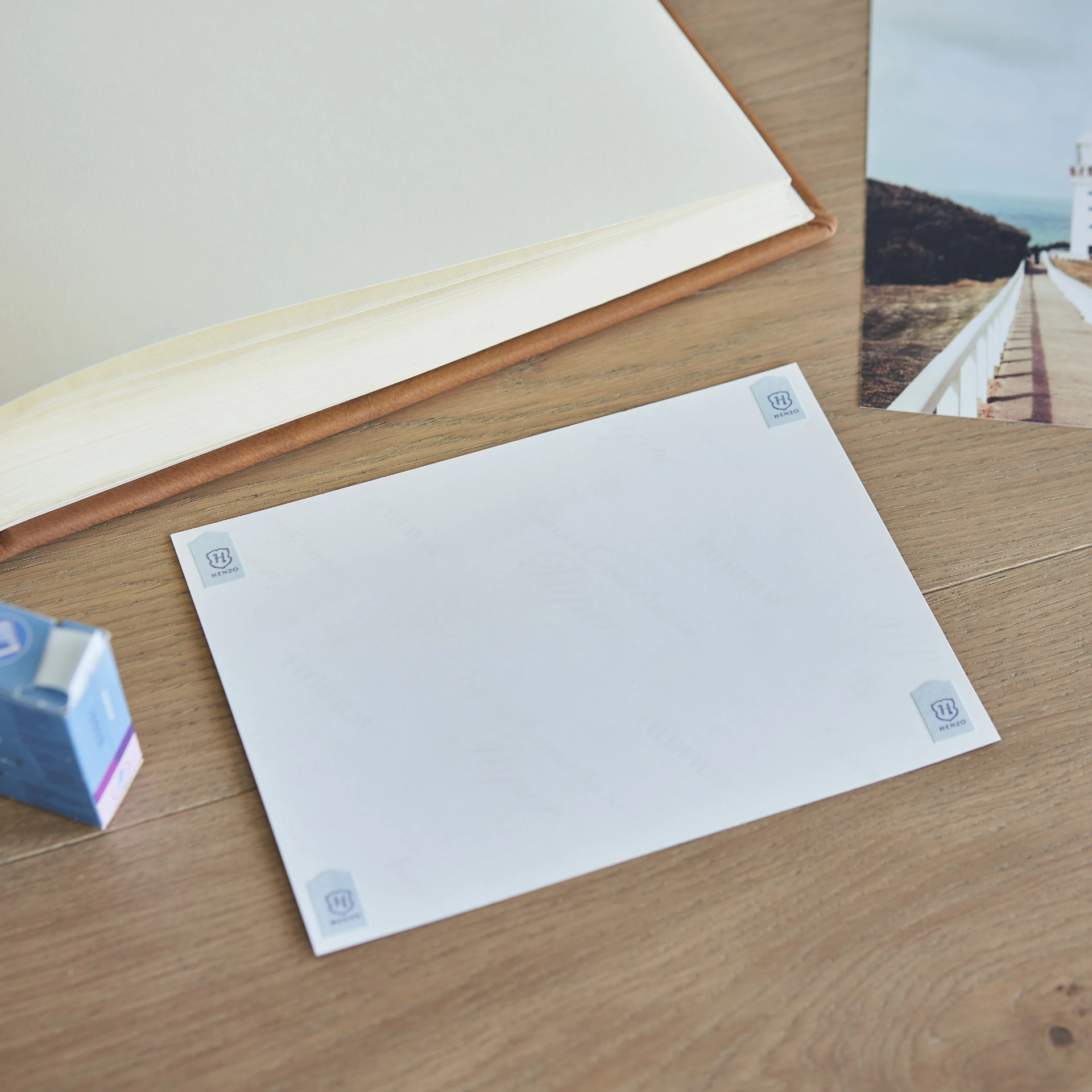 Leather Traditional Photo Album, Embossed World Map - Image 5
