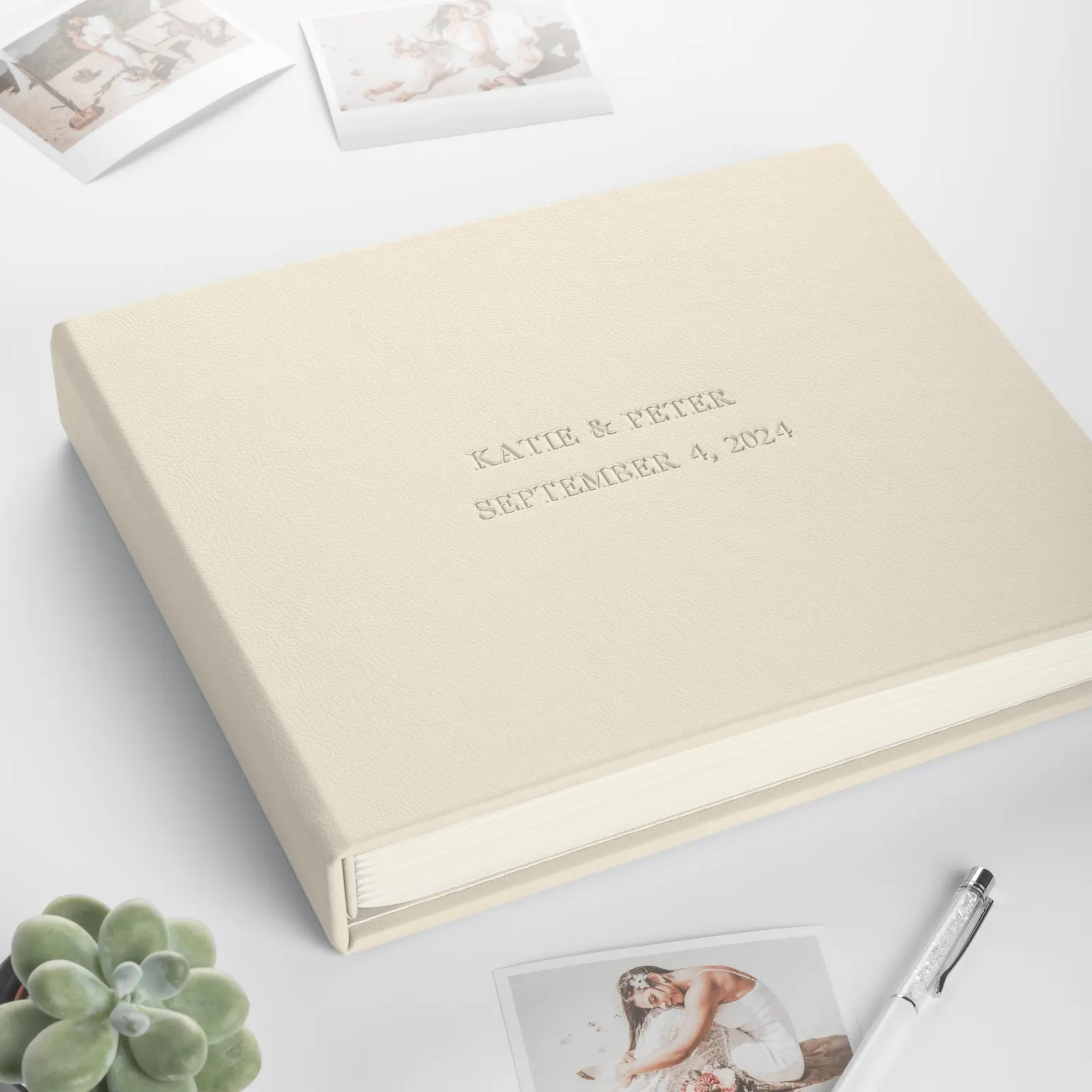 Eco Leather Wedding Guest Book