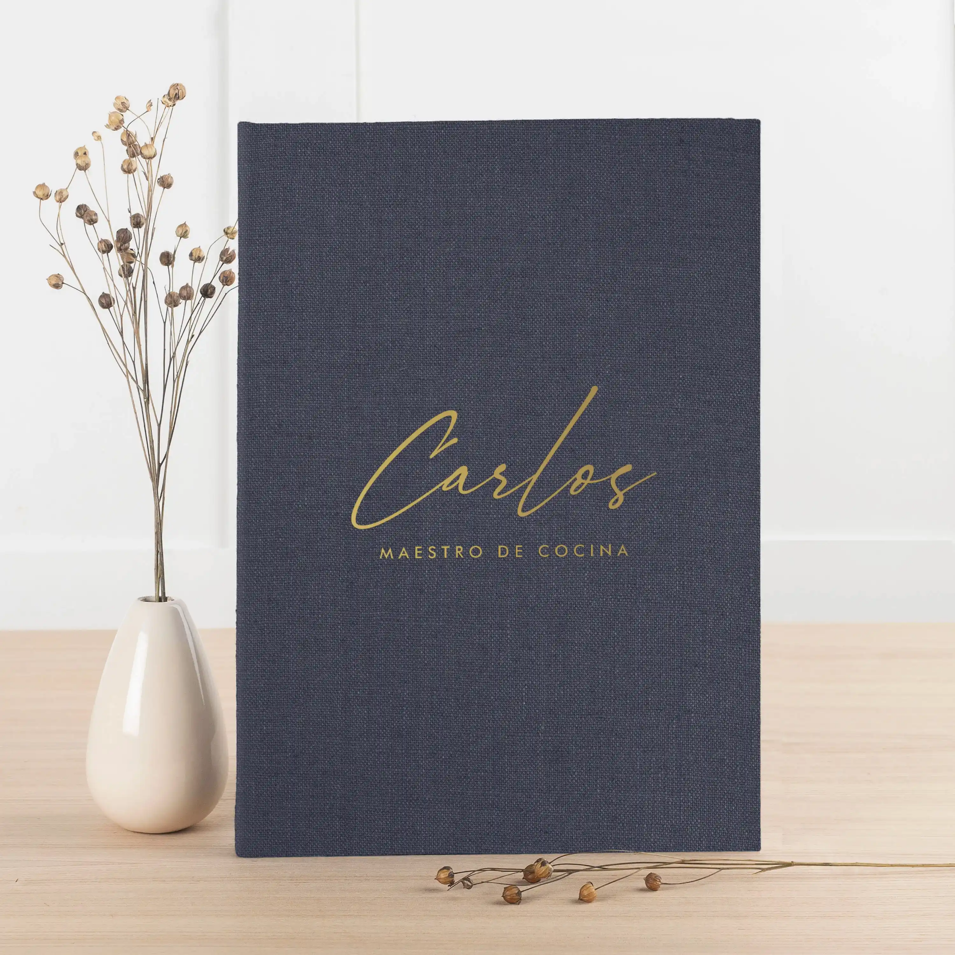 Personalized Linen Menu Book - Image 4