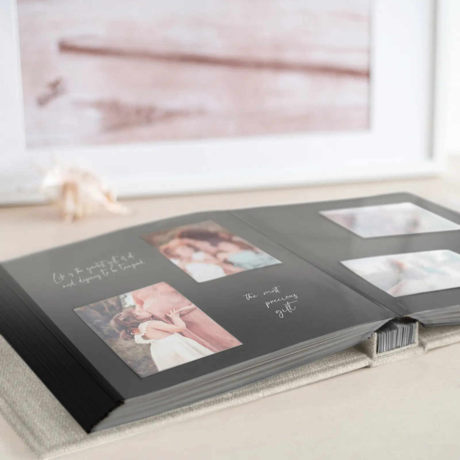 Linen Baby Self Adhesive Photo Album - Image 5