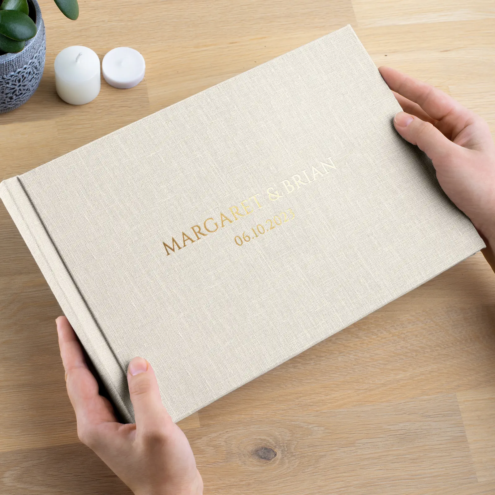 Linen Lay Flat Photo Album - Image 2