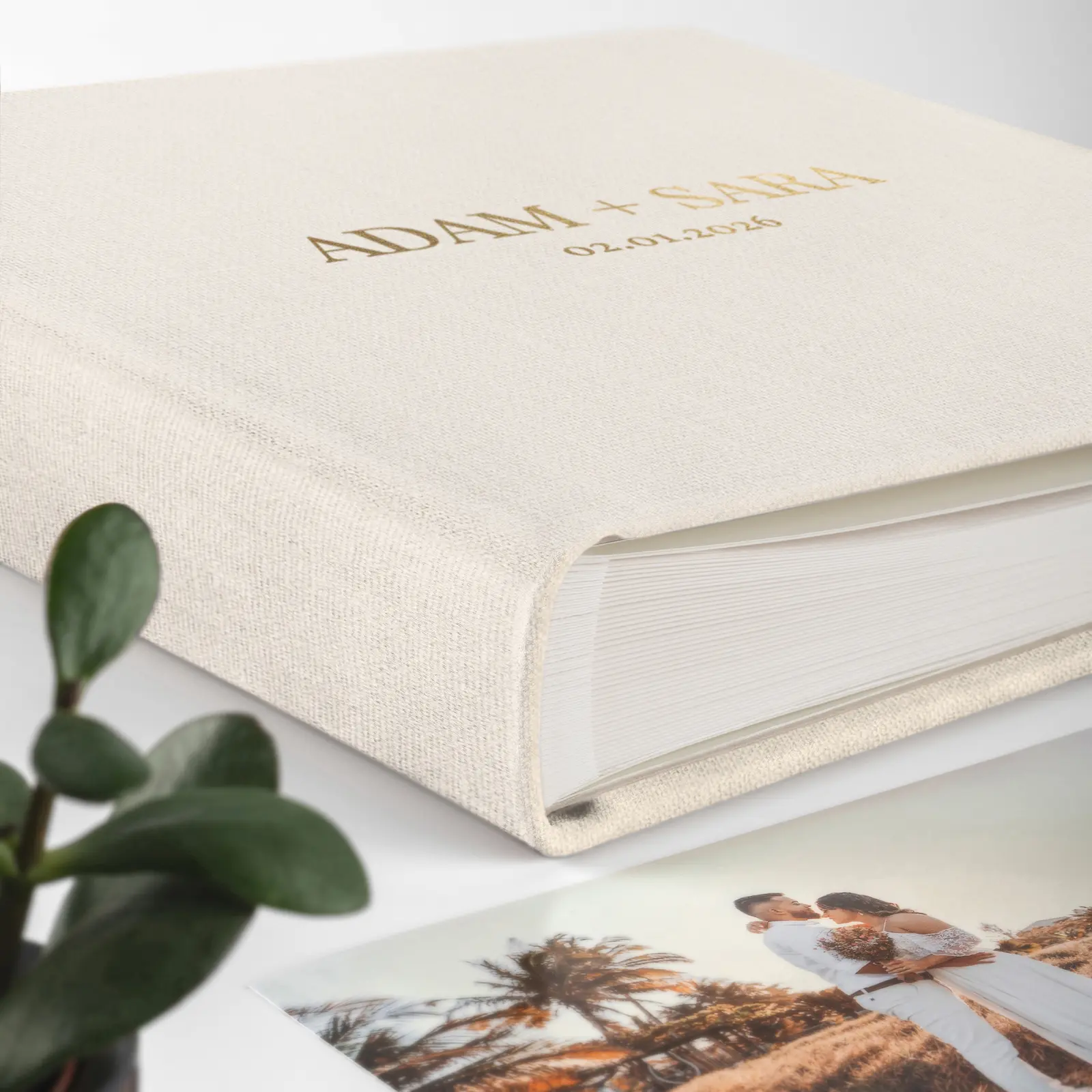 Linen Traditional Photo Album - Image 3
