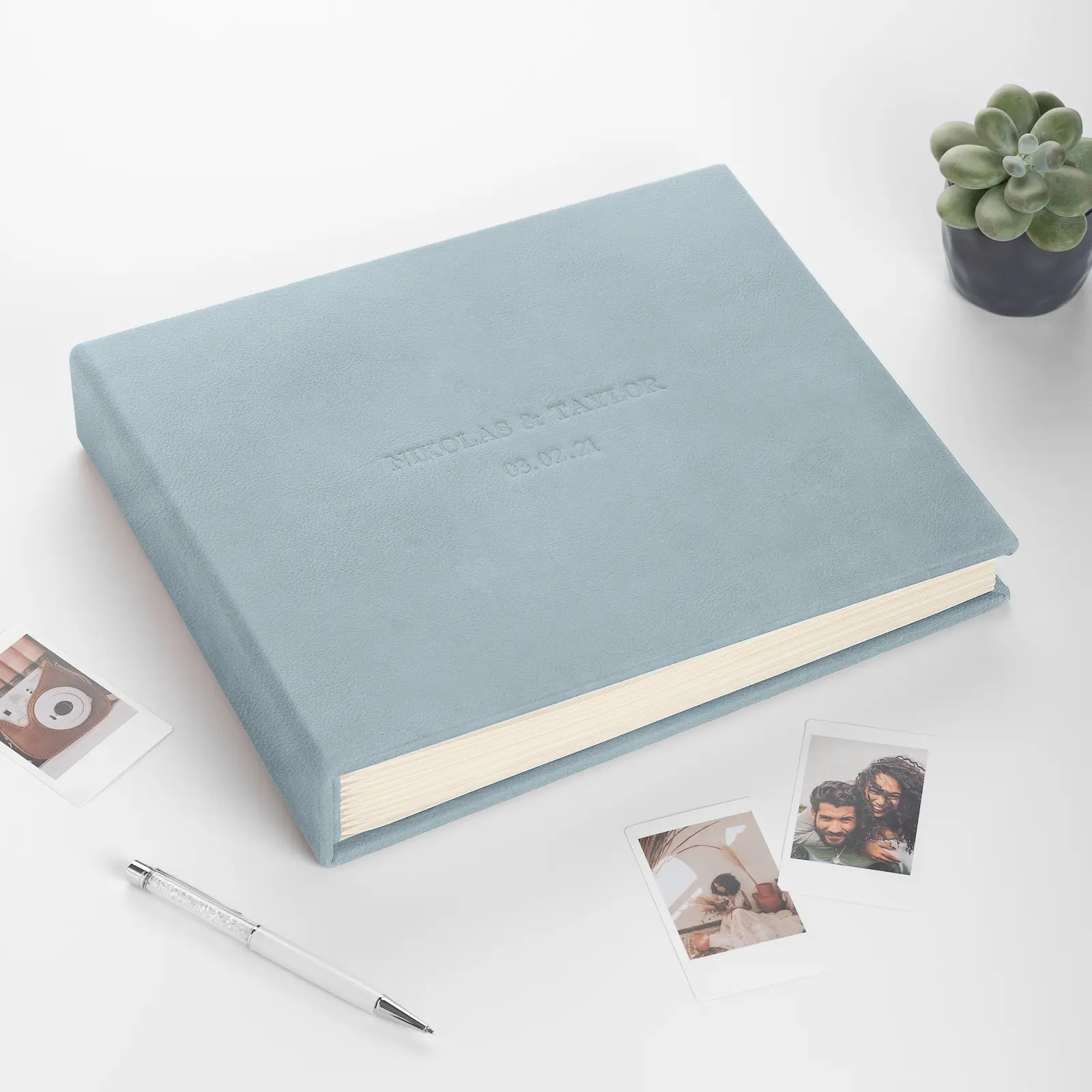 Leather Wedding Guest Book