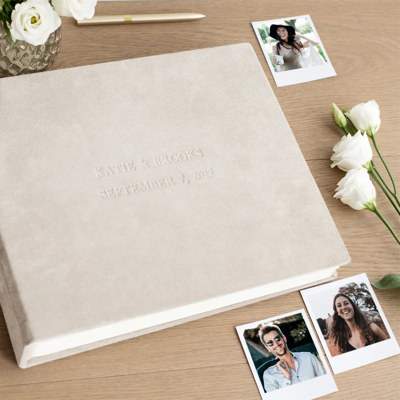 Suede Wedding Guest Book - Image 4