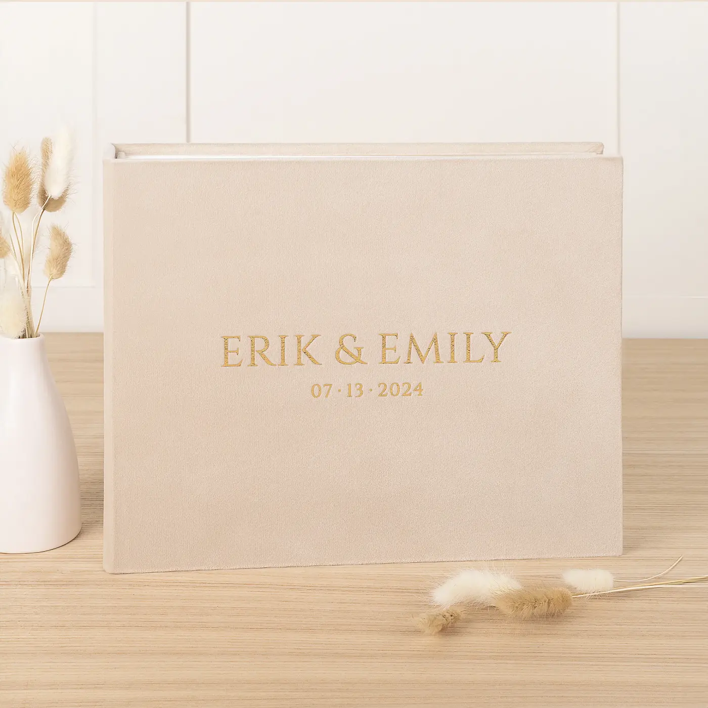 Velvet Wedding Guest Book - Image 5