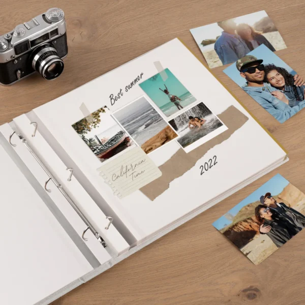 Linen Self-Adhesive Ring Binder