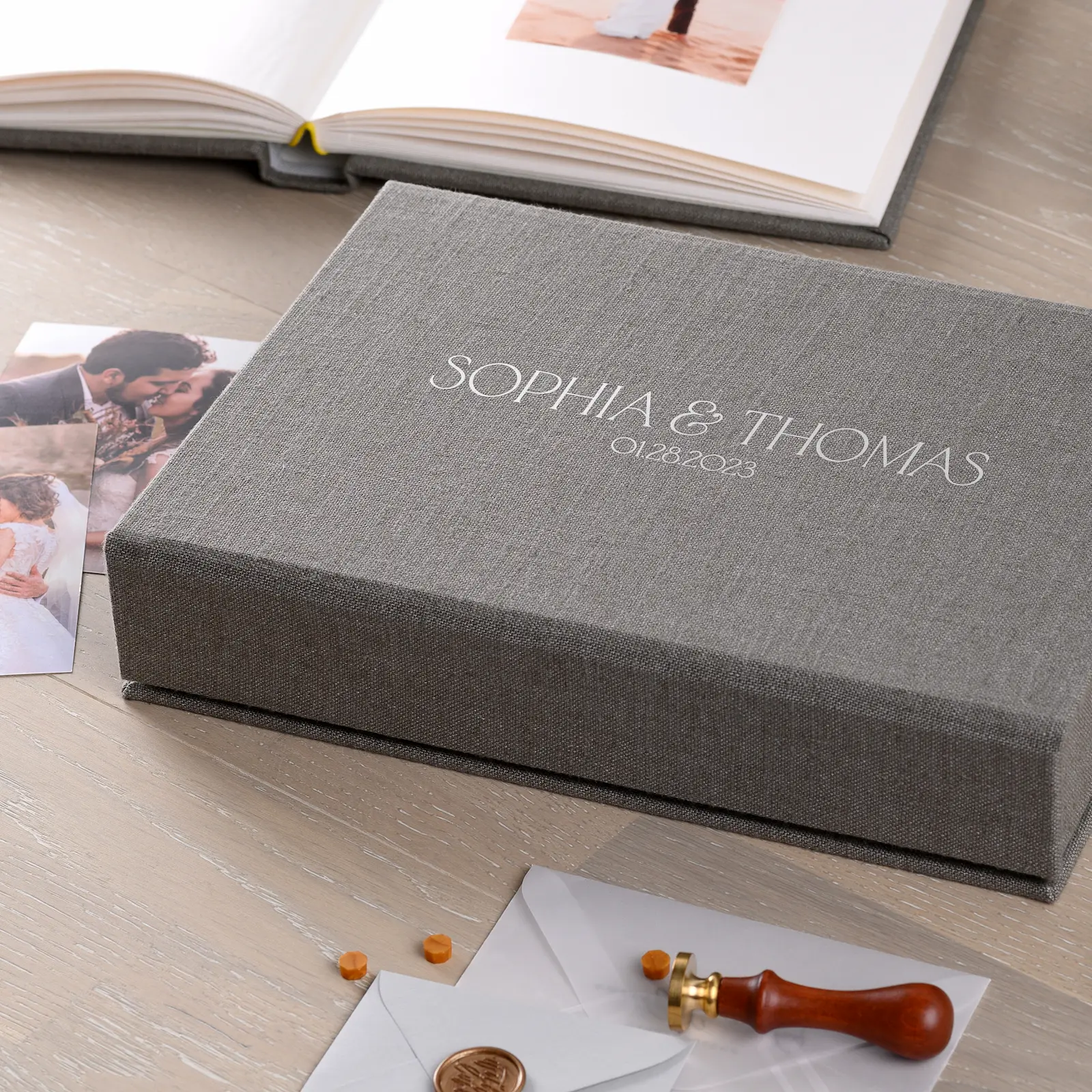 Linen Keepsake Box Magnet Closure - Image 5