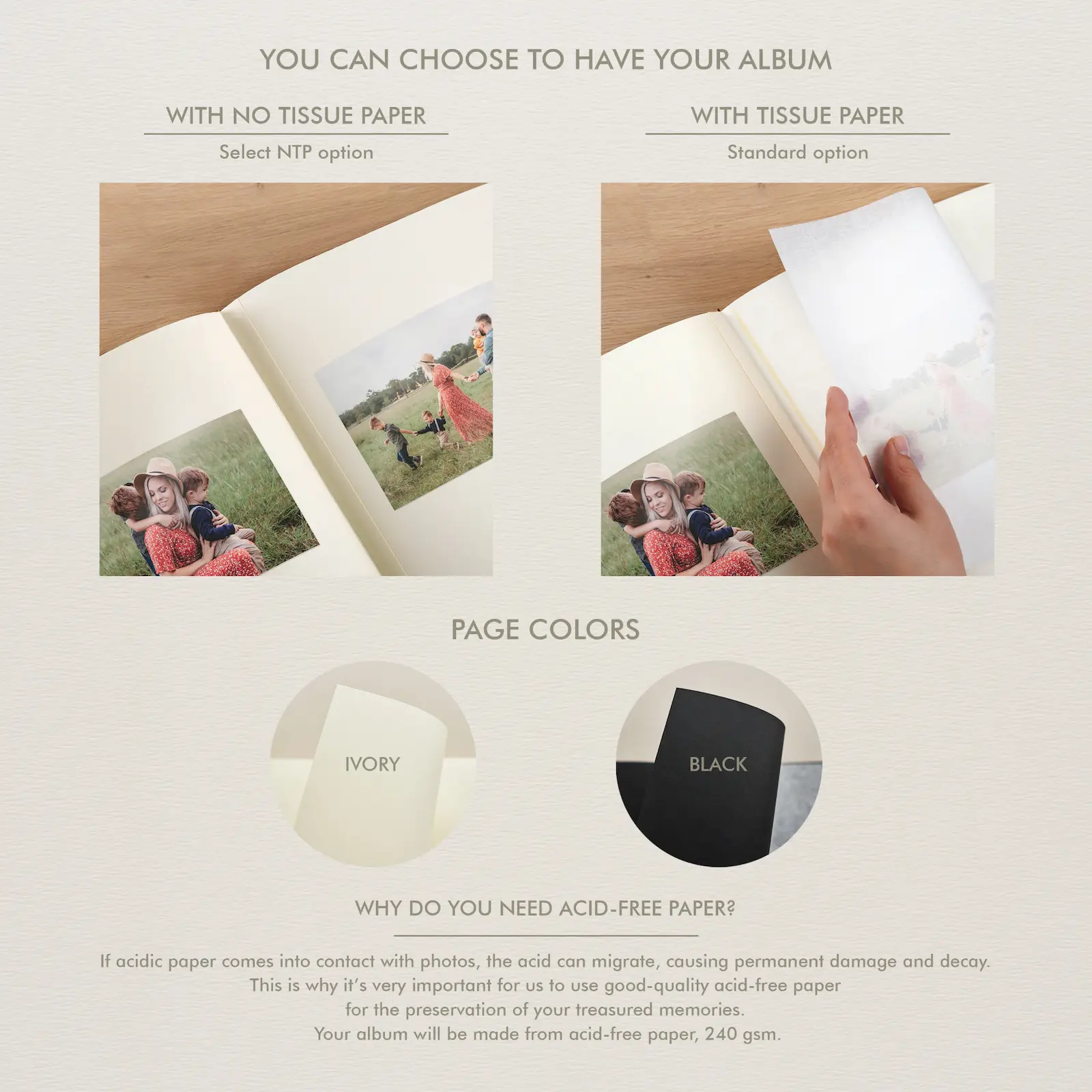 Linen Baby Traditional Photo Album - Image 6