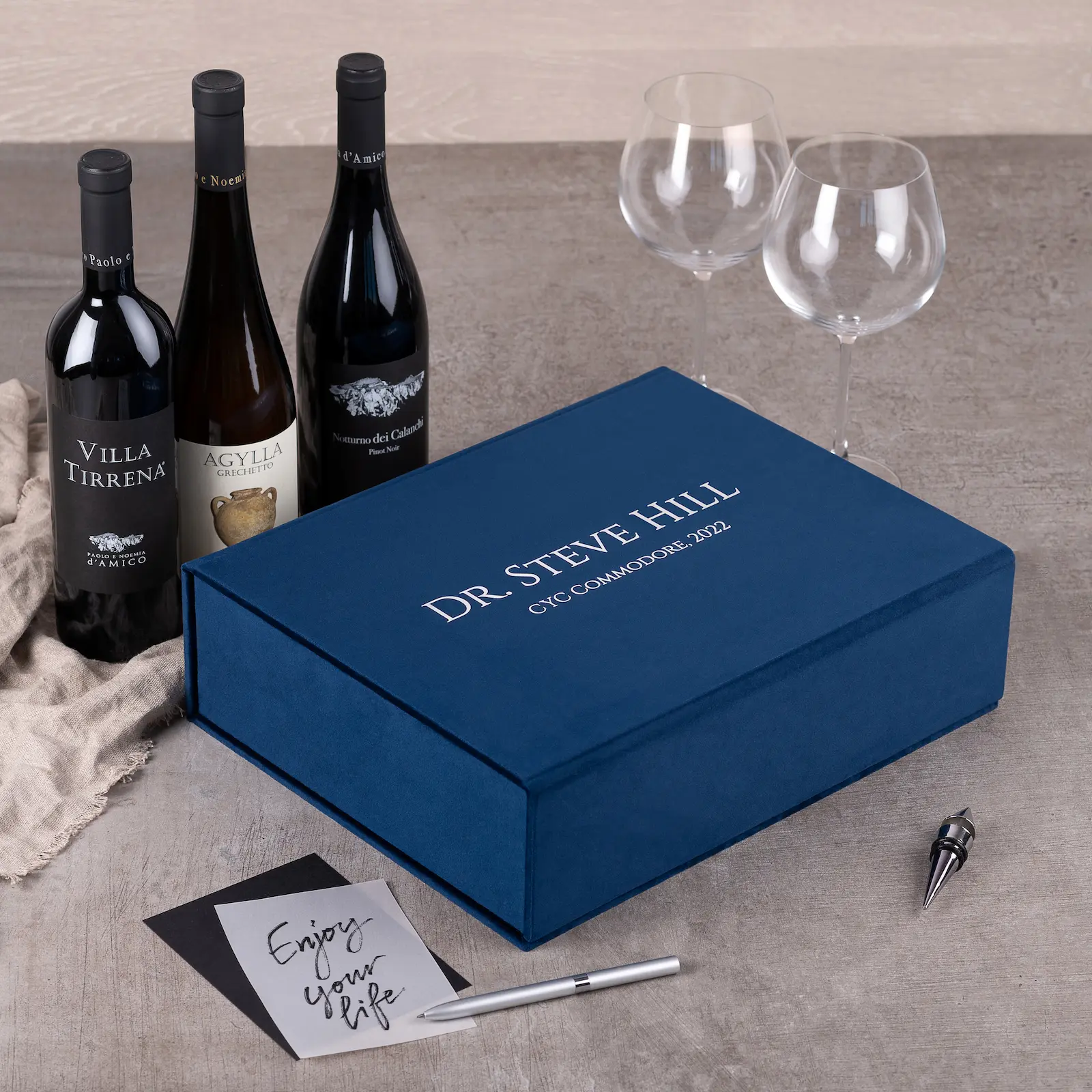 Velvet Wine Box for 3 Bottles - Image 4