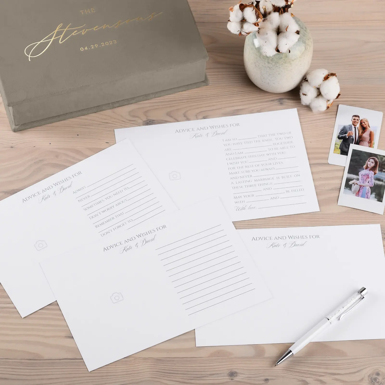 Velvet Box  + Wedding Advice Cards - Image 6