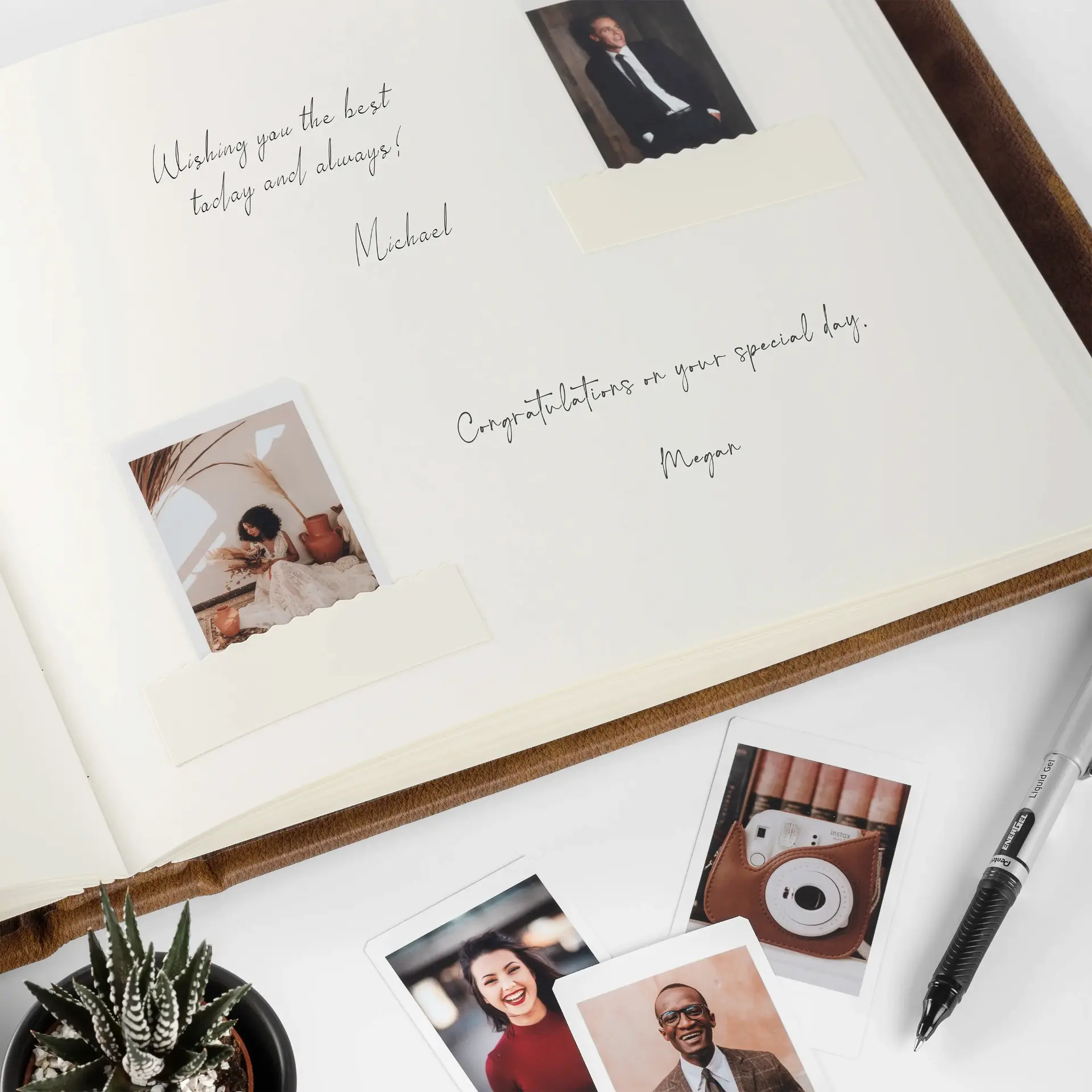 Leather Wedding Guest Book - Image 2