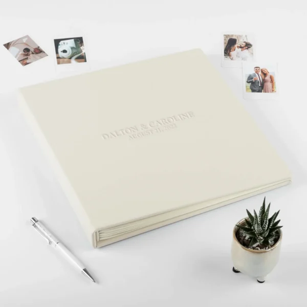 Leather Wedding Guest Book