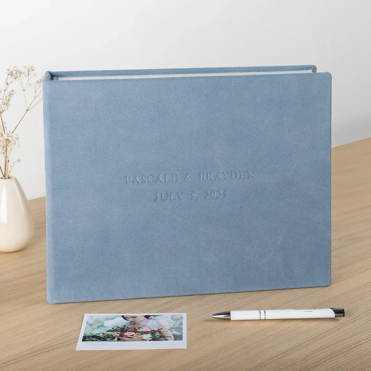 Suede Wedding Guest Book - Image 3
