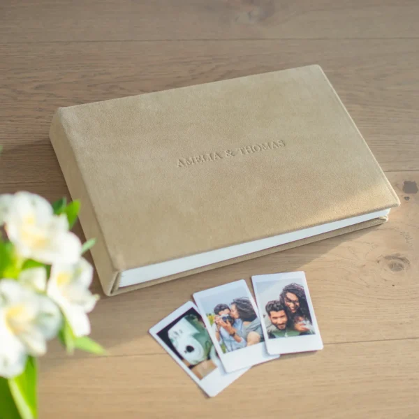 Suede Wedding Guest Book