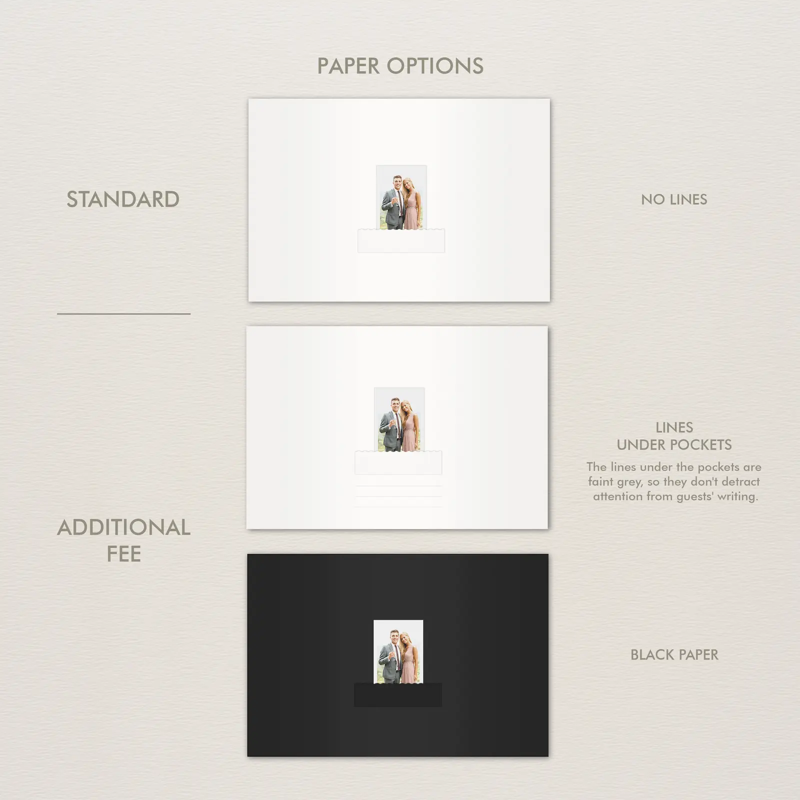 Linen Wedding Guest Book UV - Image 7