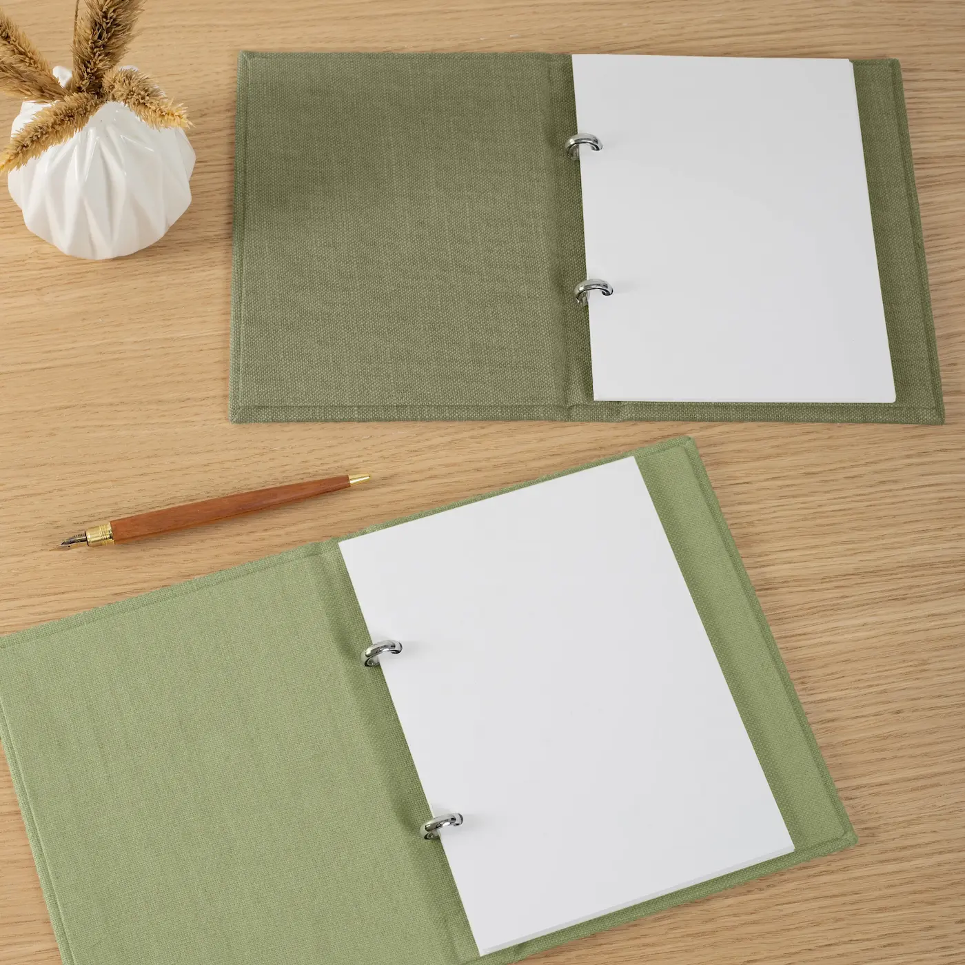 Set of 2 Linen Vow Books - Image 6
