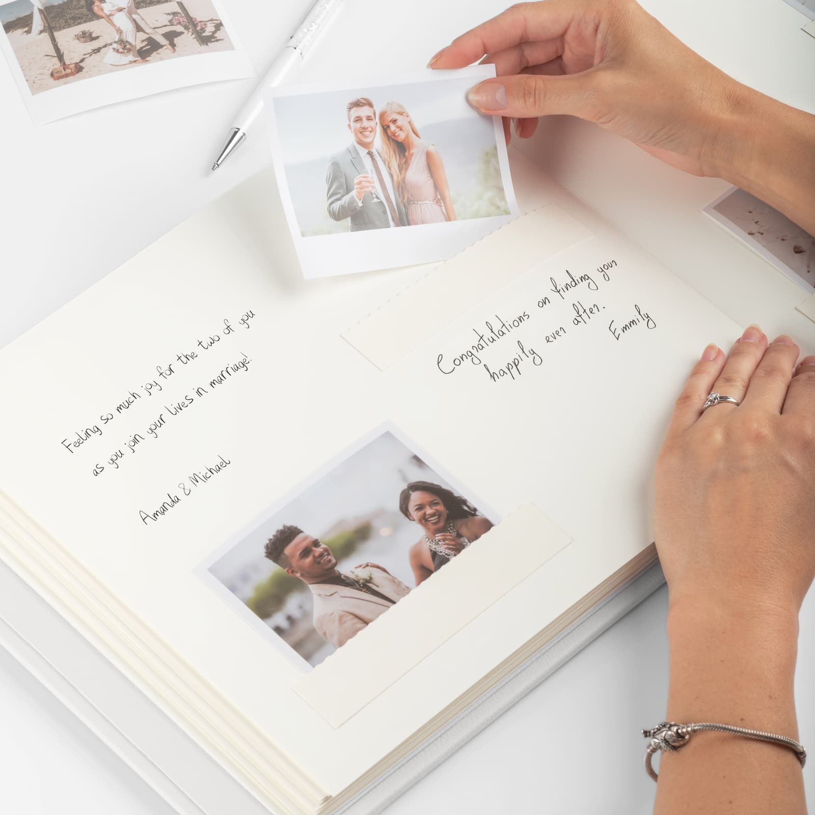 Eco Leather Wedding Guest Book  UV - Image 2