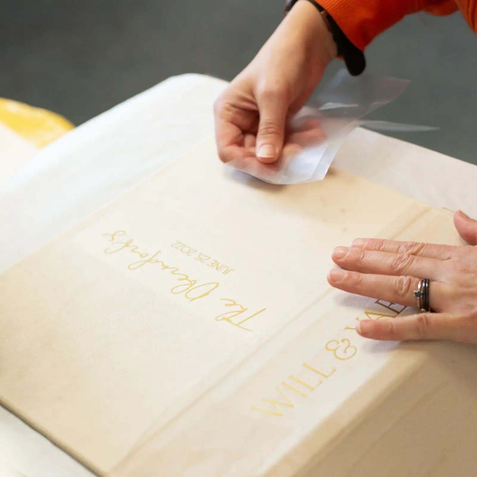 Velvet Wedding Guest Book - Image 6