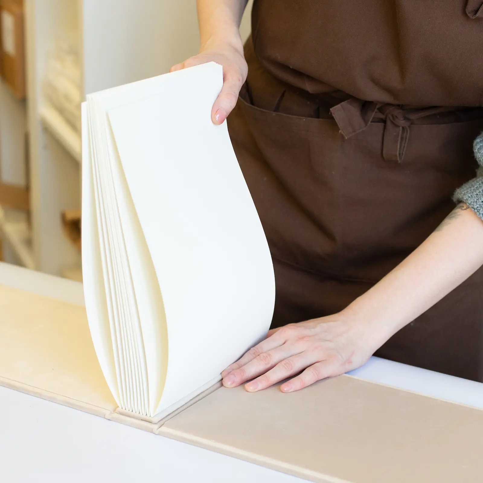 Eco Leather Wedding Guest Book Vertical - Image 6