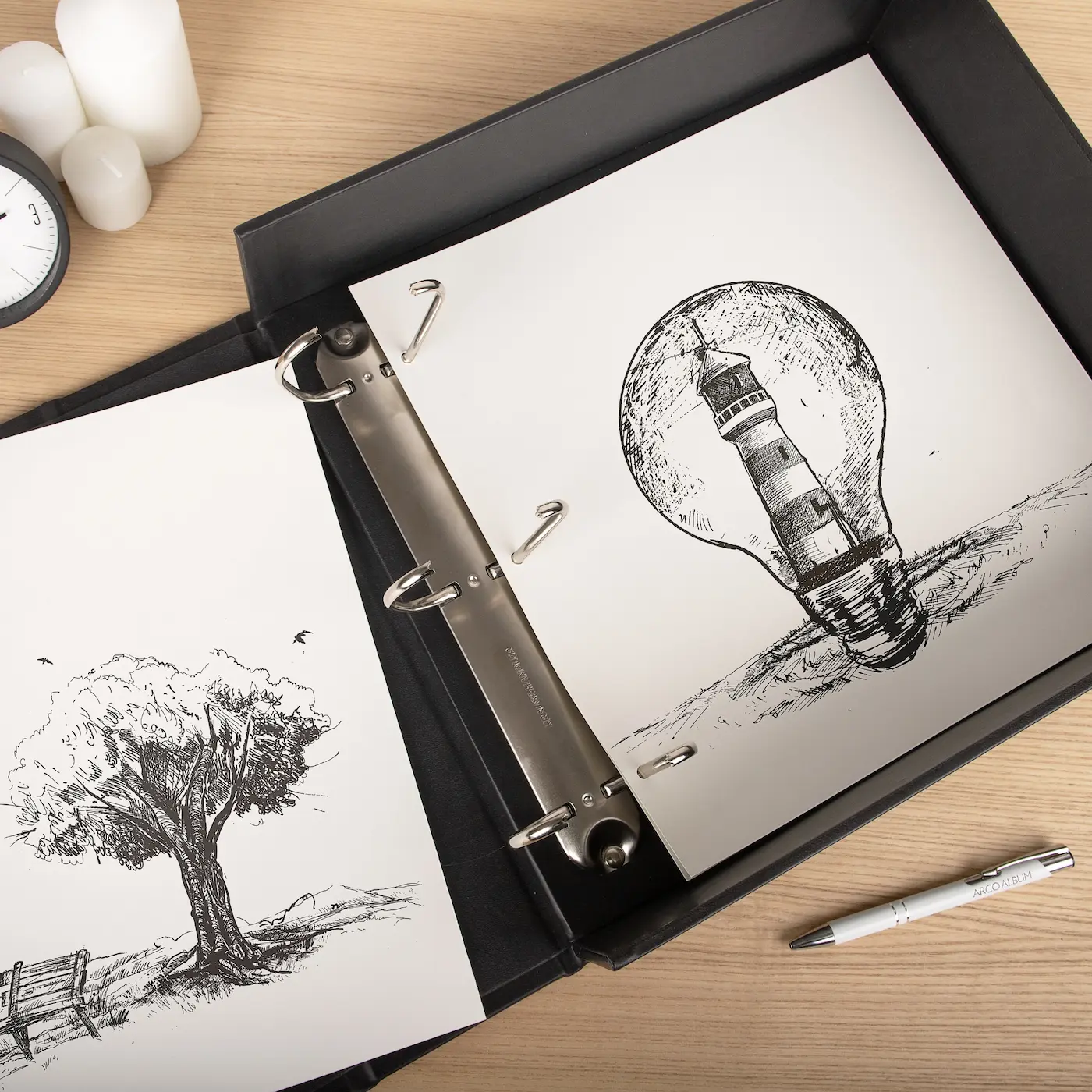 Eco Leather Ring Binder Box UV