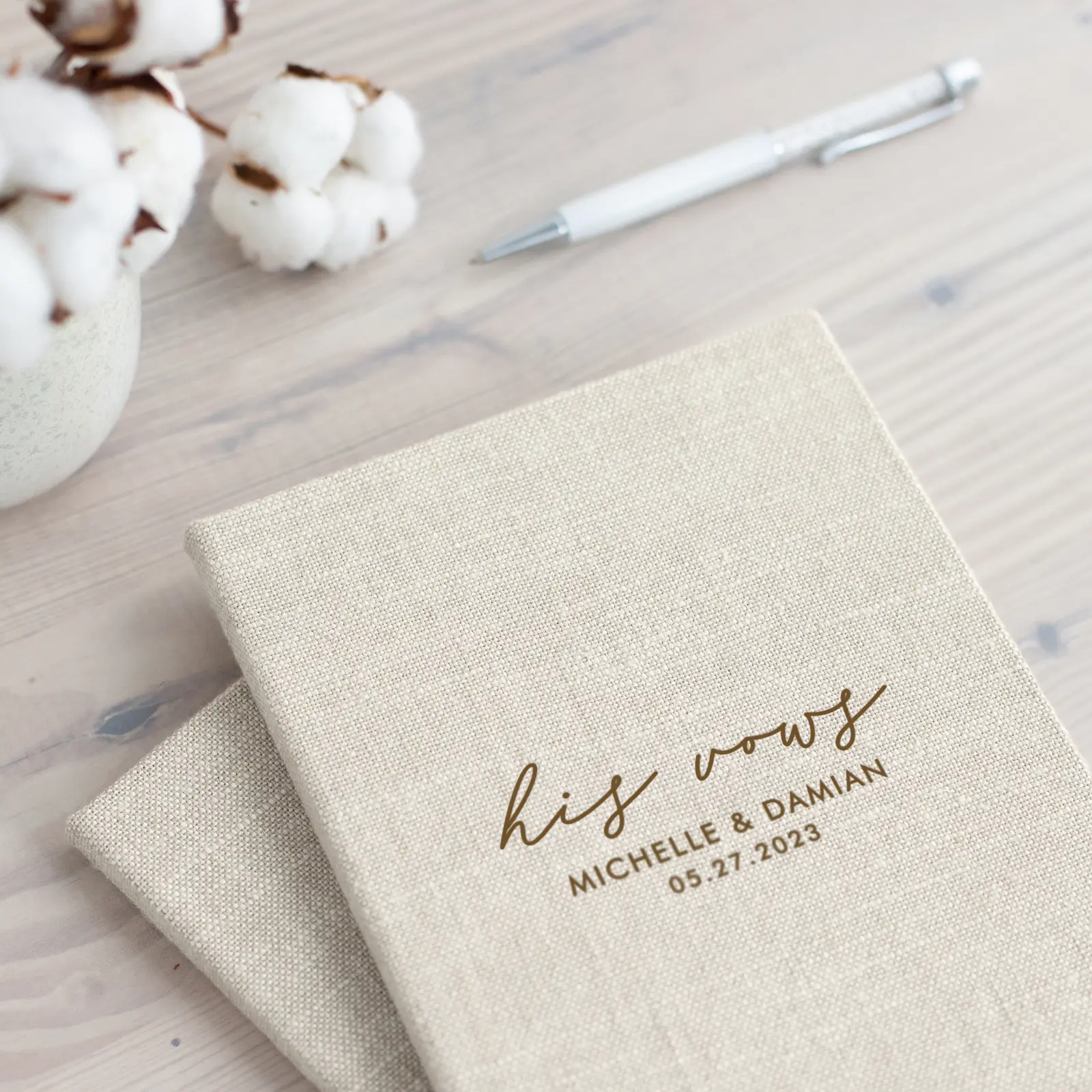 Linen Vow Book - Image 4