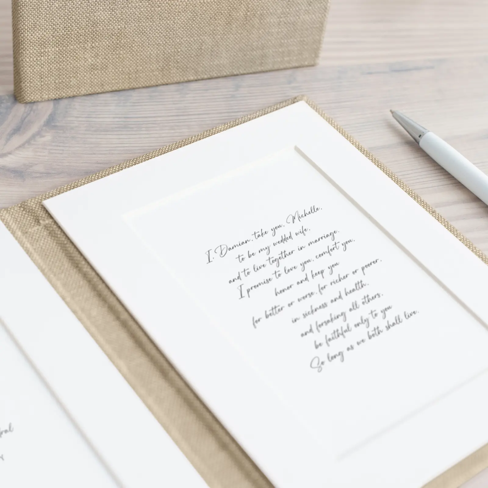 Linen Vow Book - Image 7