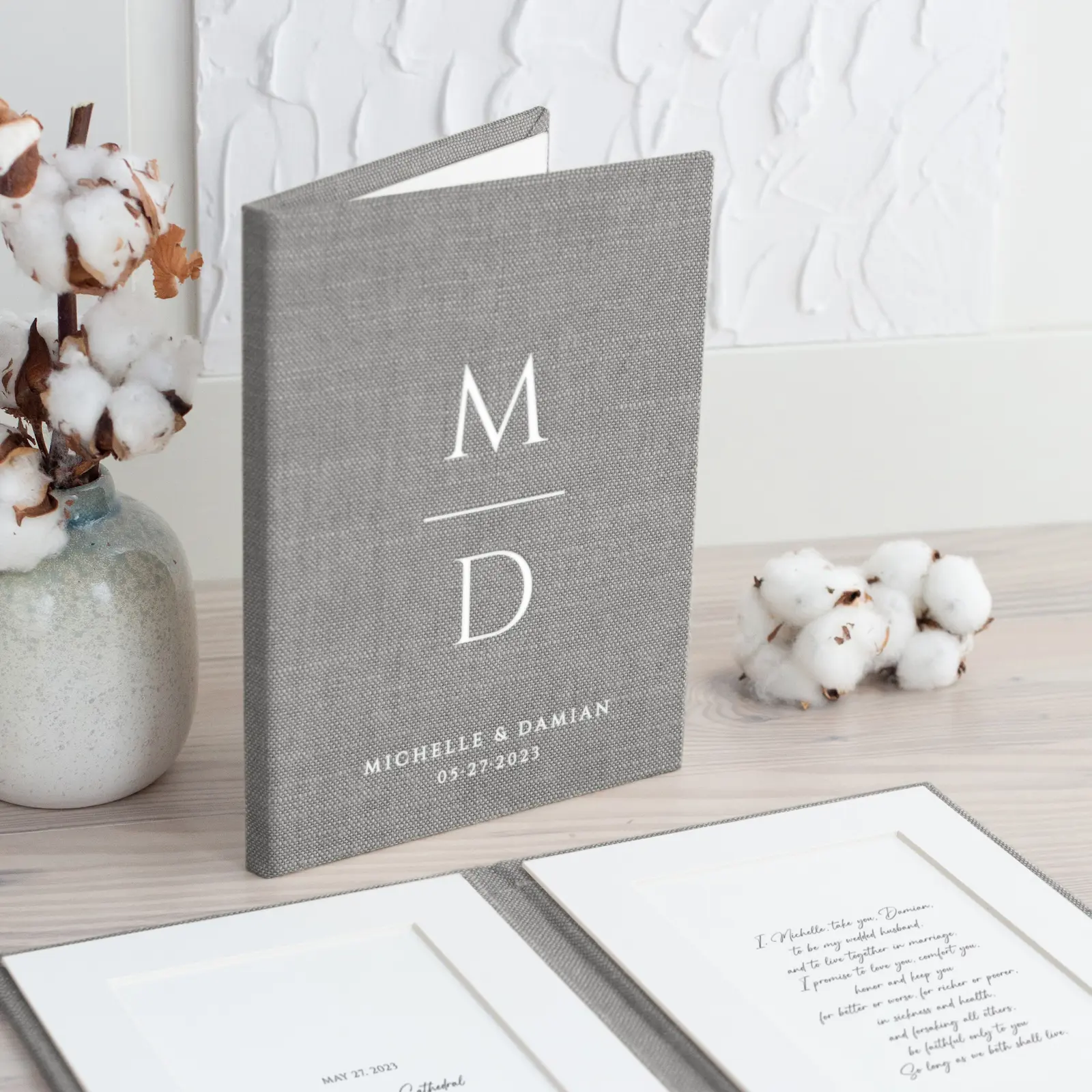 Linen Vow Book - Image 7