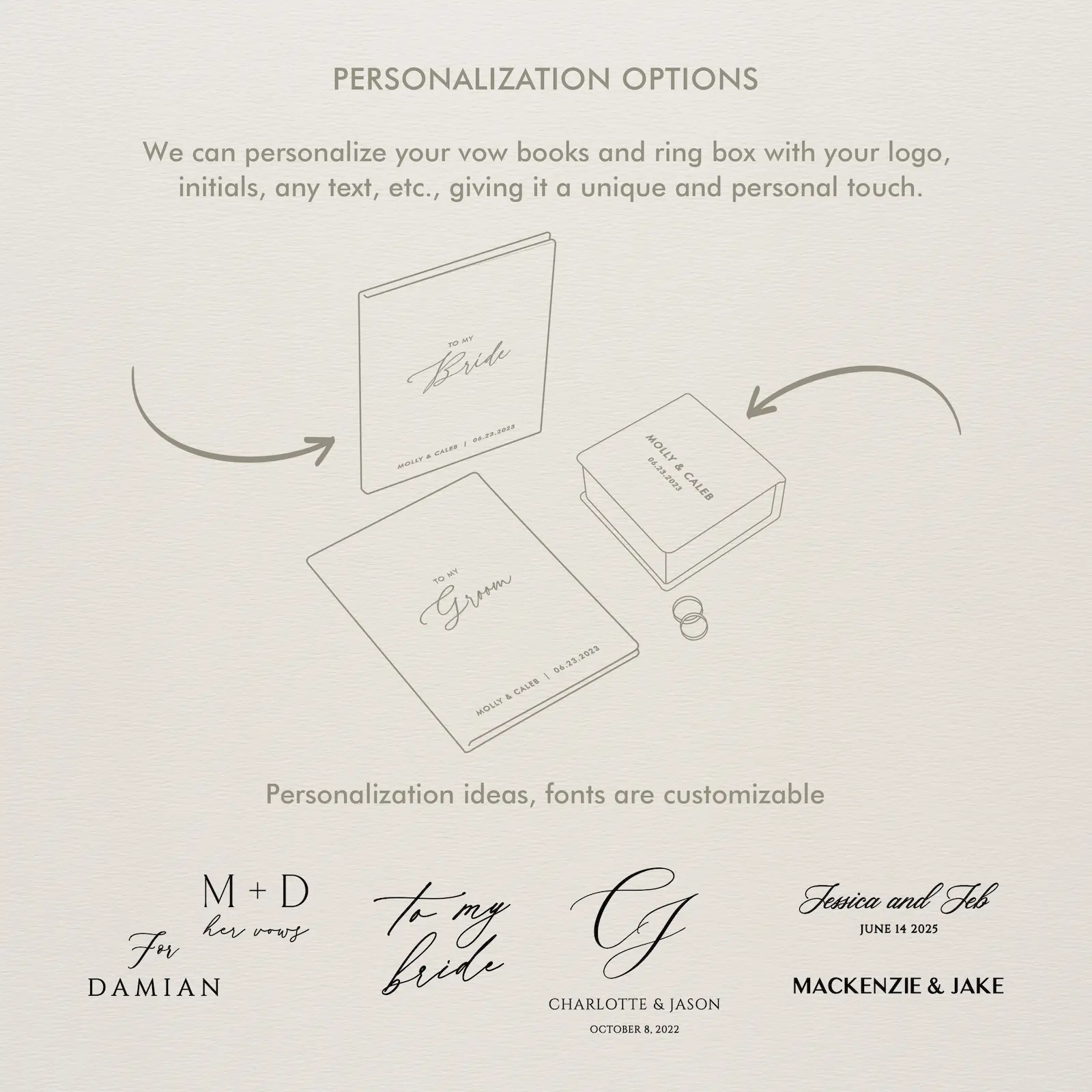 Linen Vow Book - Image 8