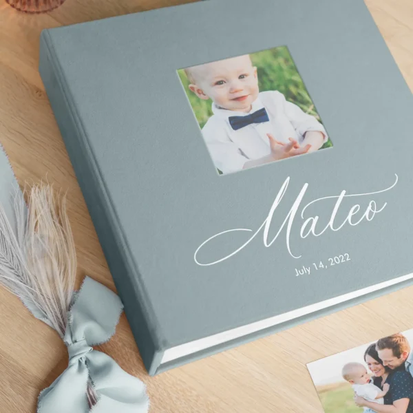 Velvet Slip In Baby Photo Album for 100-1000 4x6 Photos, Photo Window