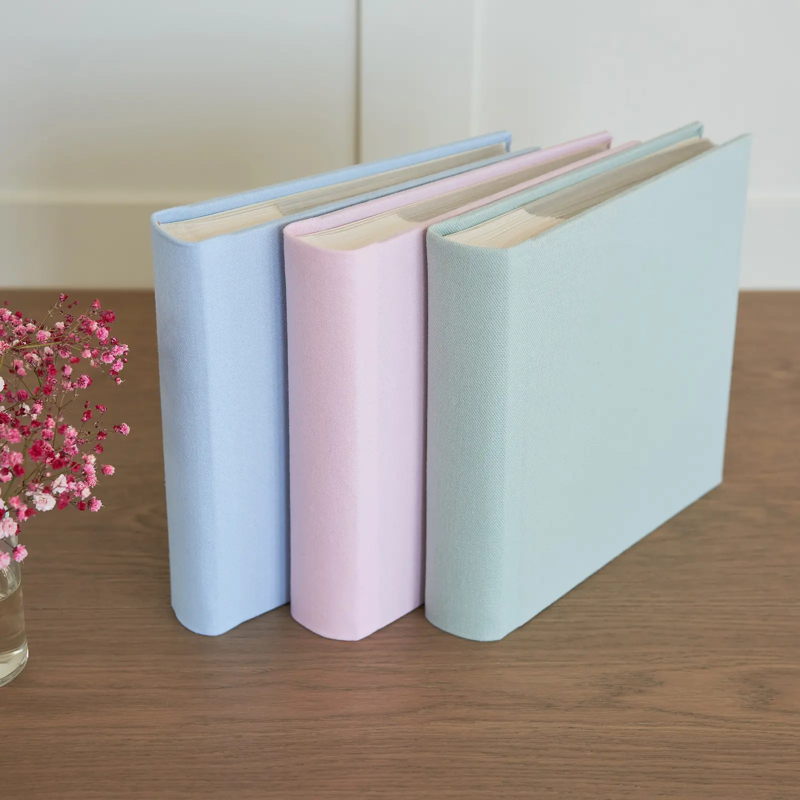 Linen Baby Slip In Photo Album for 200 4x6 or 5x7  Photos - Image 2