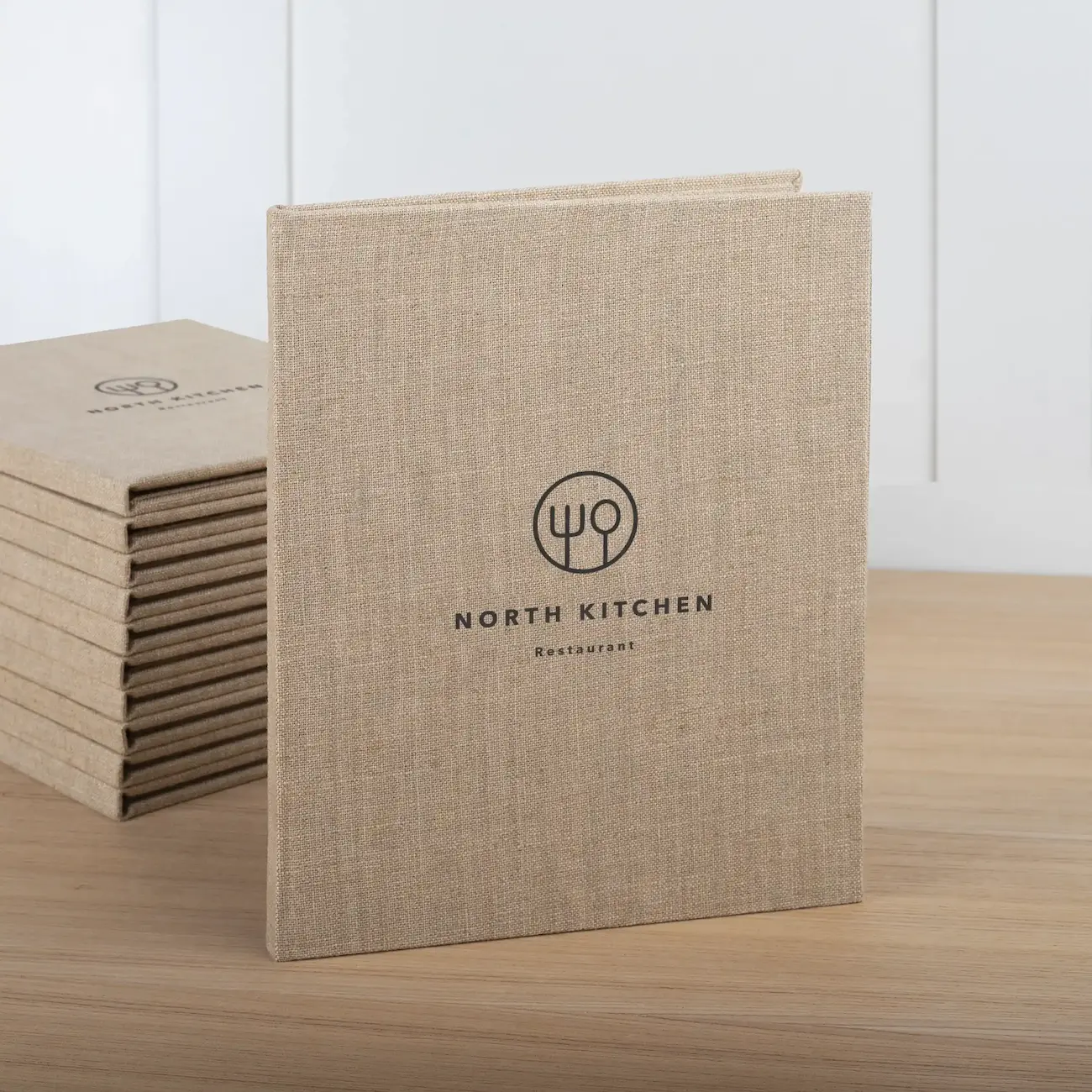 Custom Linen Menu Book
