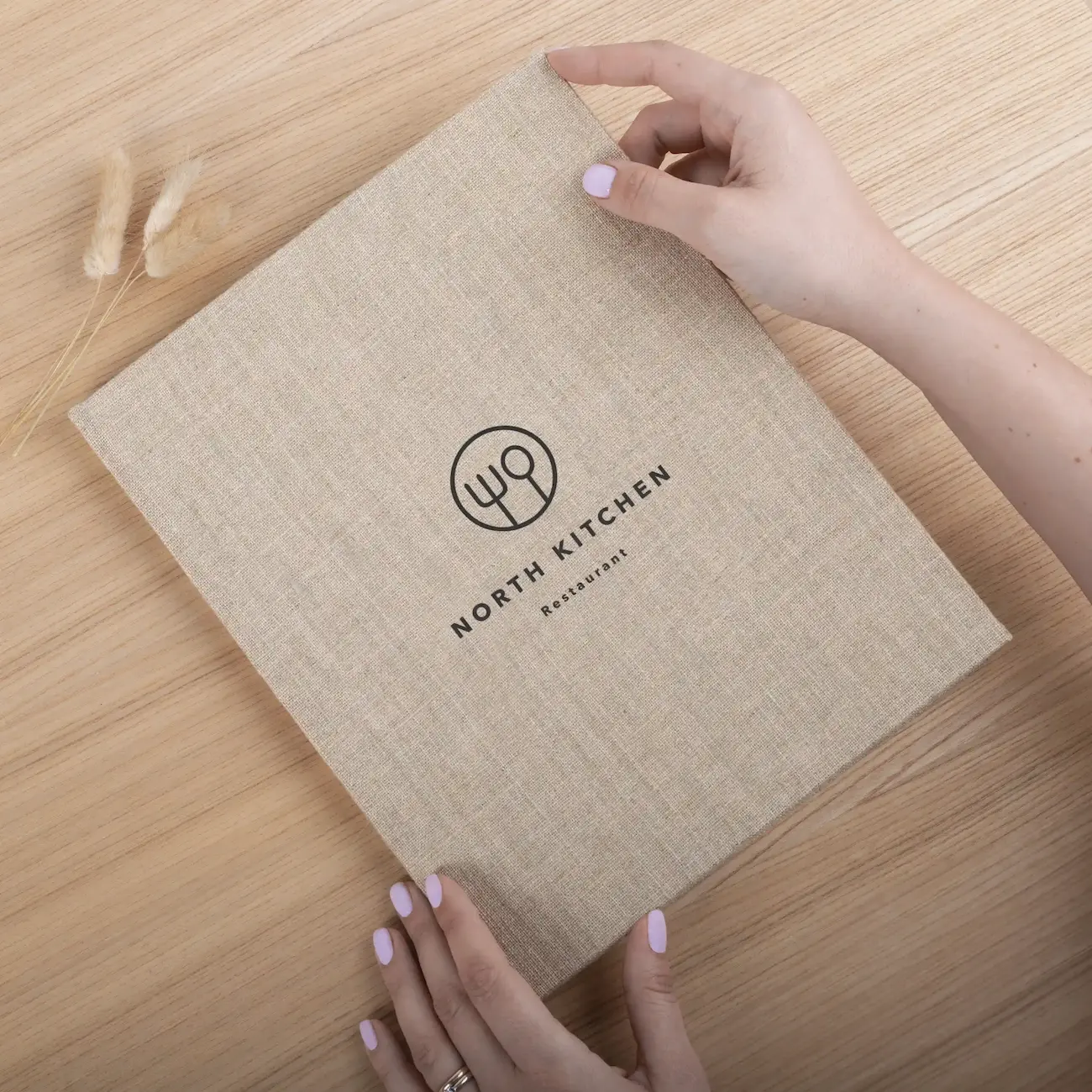 Custom Linen Menu Book - Image 4