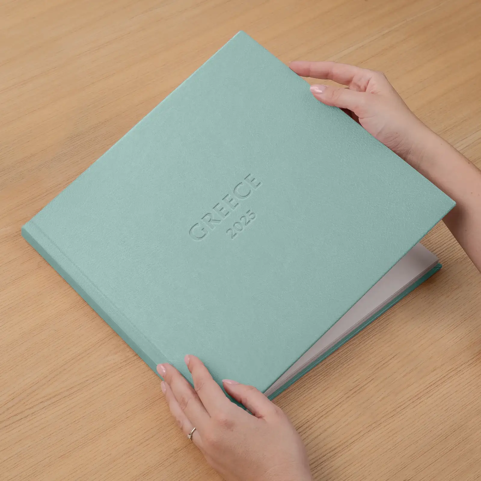Eco Leather Hard Cover Travel Photo Book - Image 2