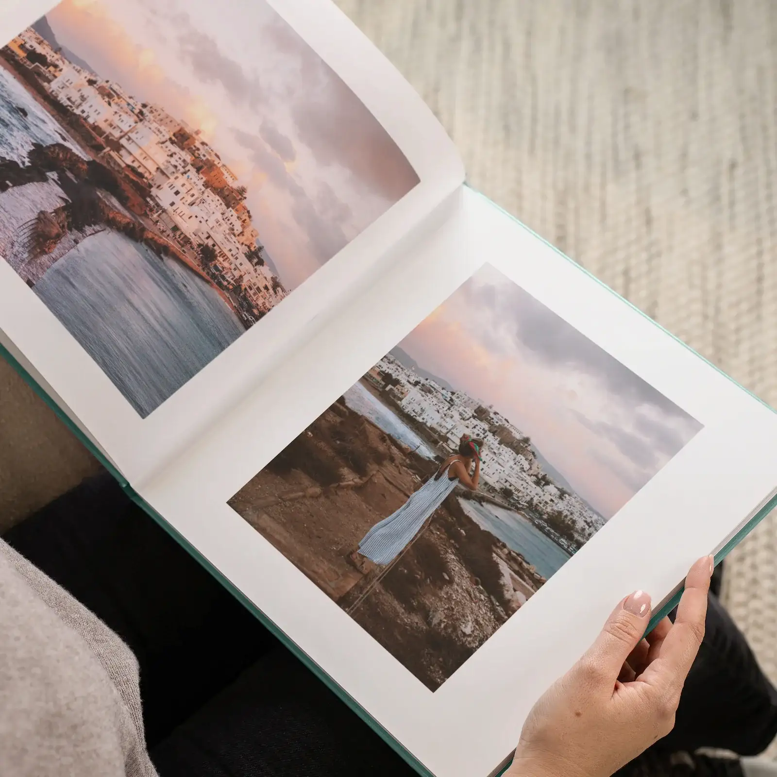 Eco Leather Hard Cover Travel Photo Book - Image 6