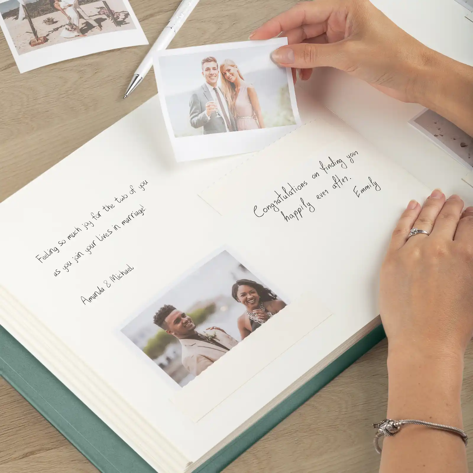 Velvet Wedding Guest Book W155 - Image 2
