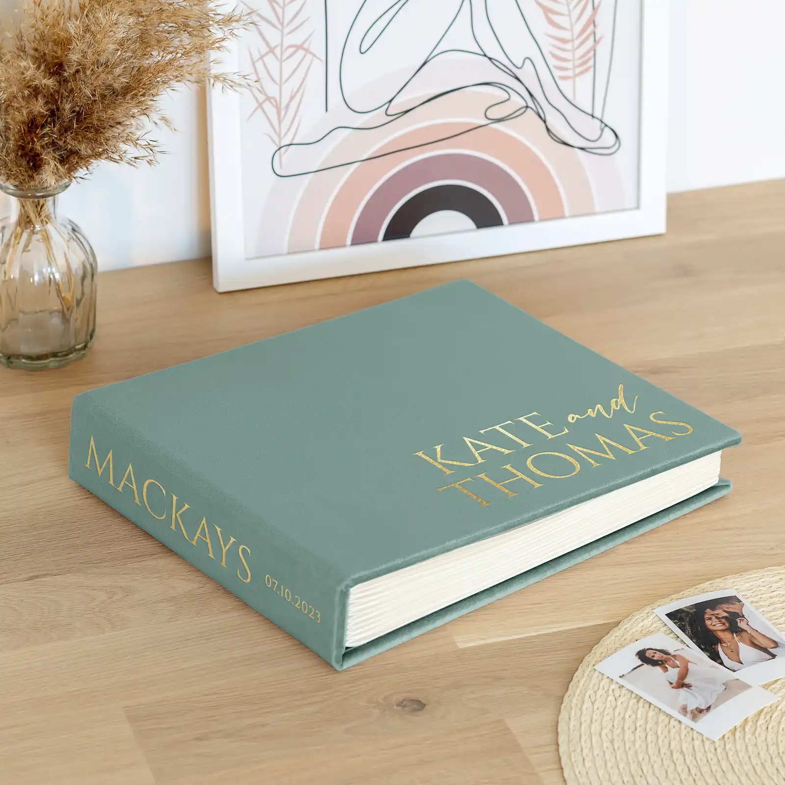 Velvet Wedding Guest Book W155 - Image 5