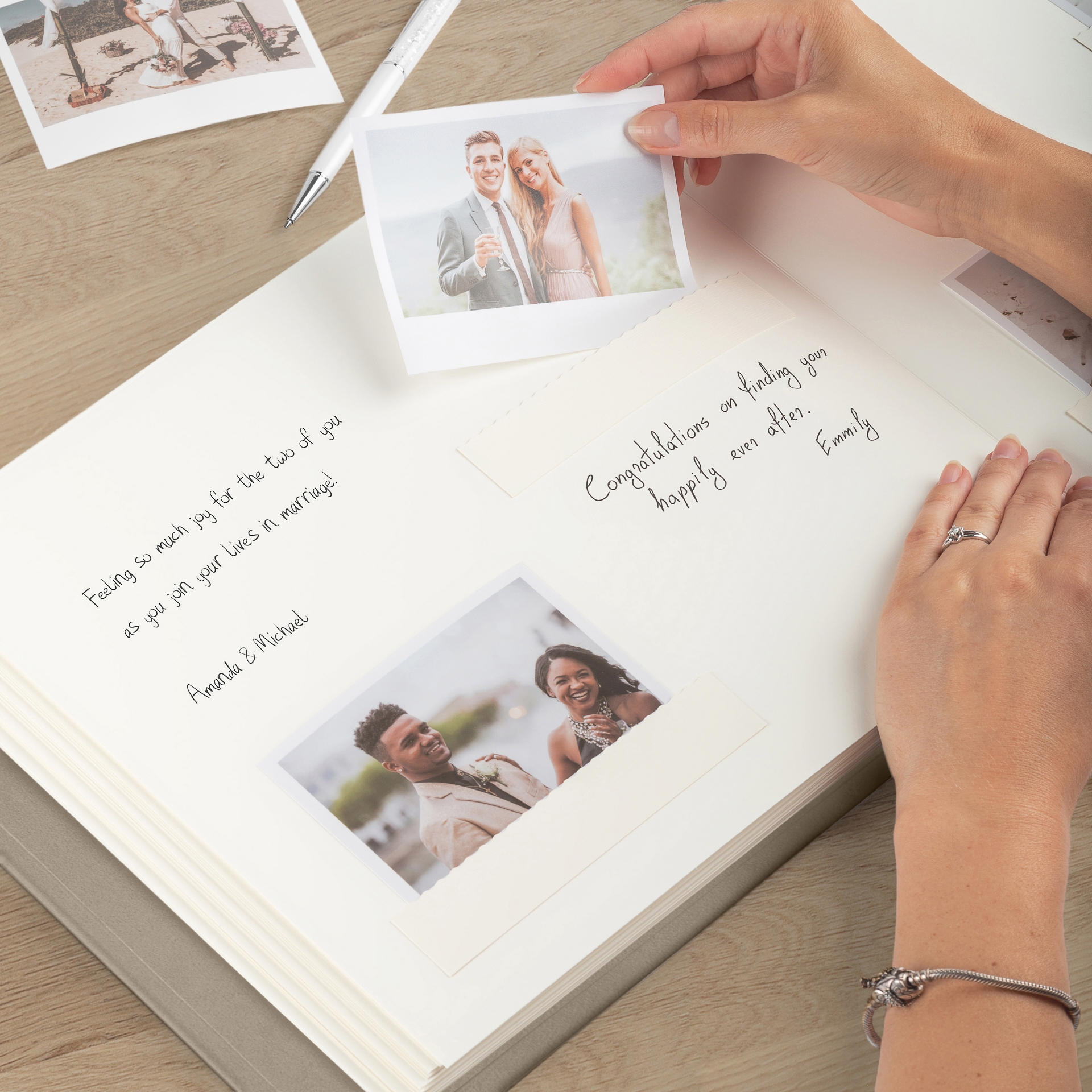 Velvet Wedding Guest Book W95 - Image 2