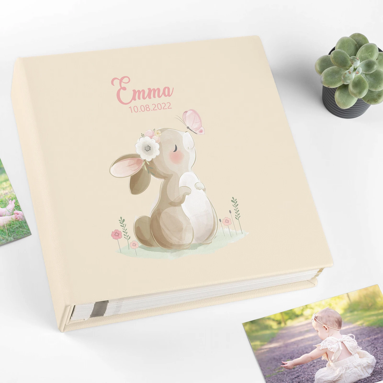 Eco Leather Baby Self Adhesive Photo Album, Design B10 UV