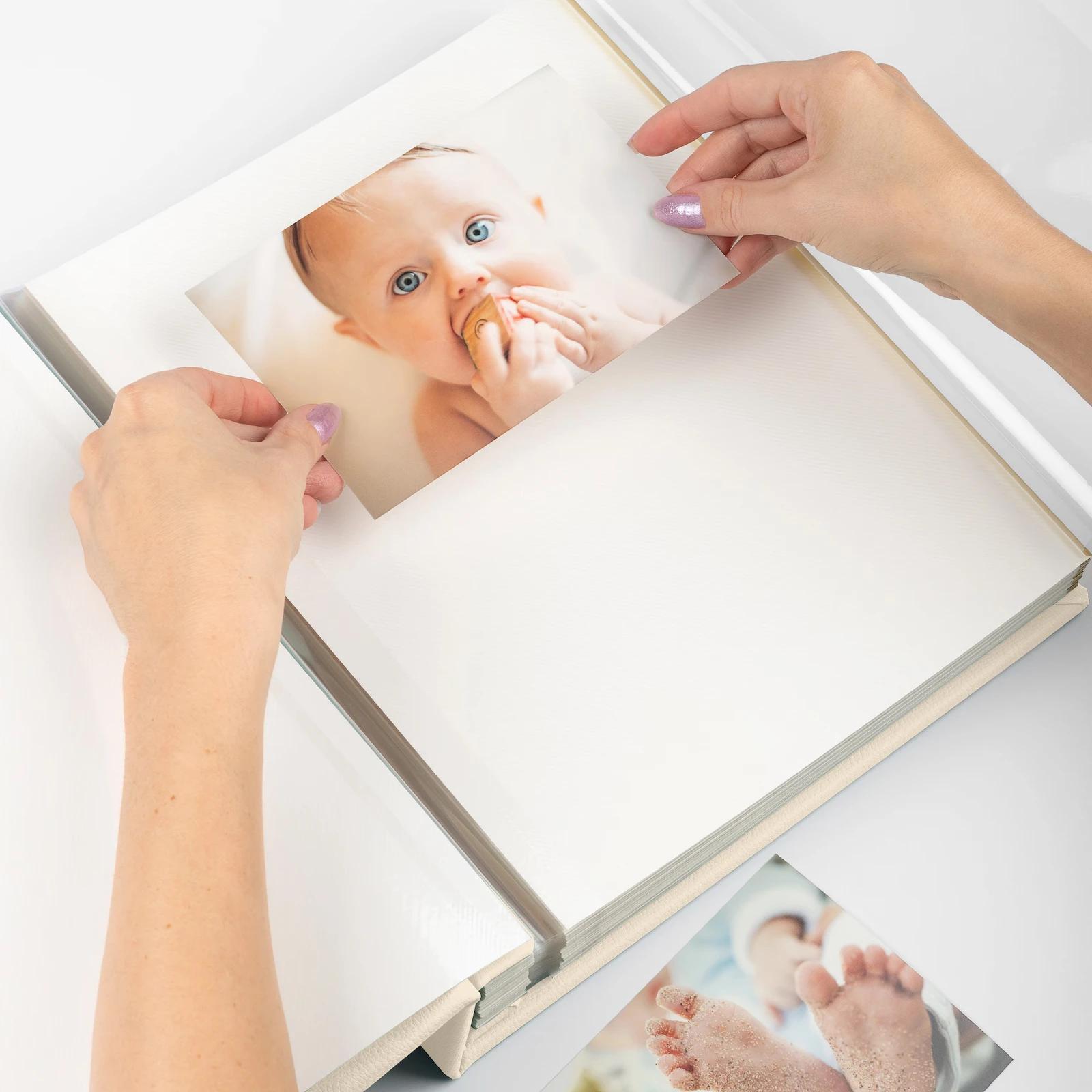 Eco Leather Baby Self Adhesive Photo Album, Design B10 UV - Image 3