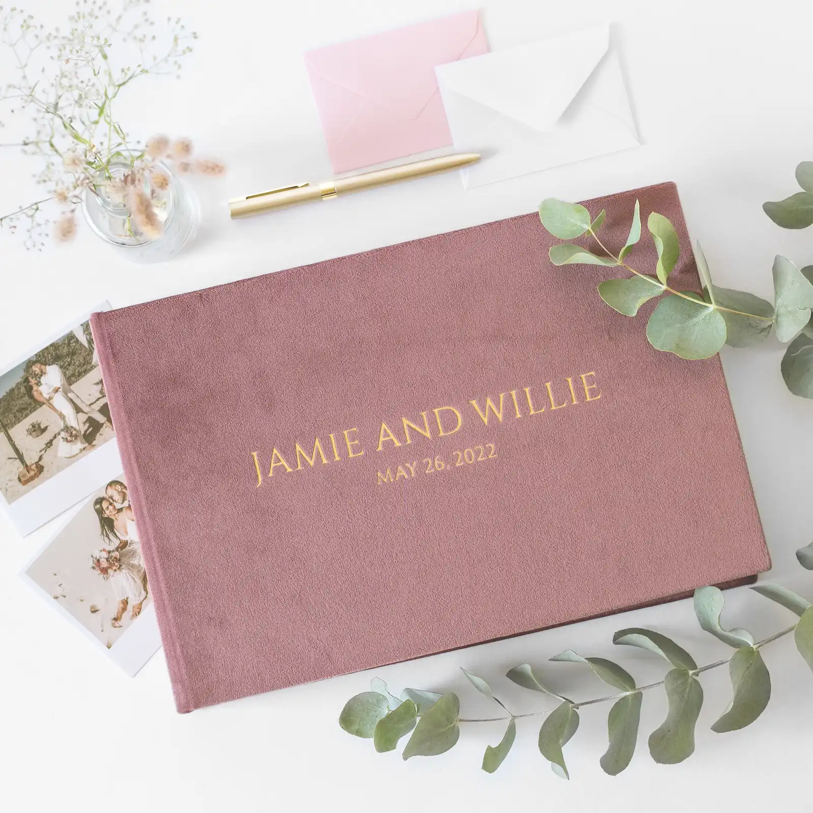 Velvet Wedding Guest Book