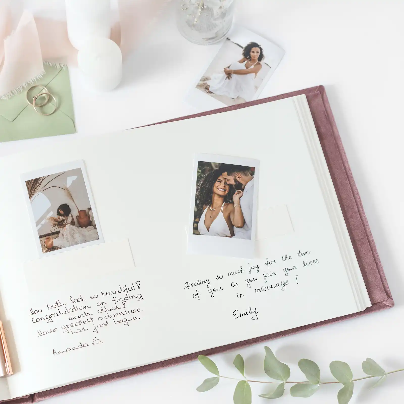 Velvet Wedding Guest Book - Image 2