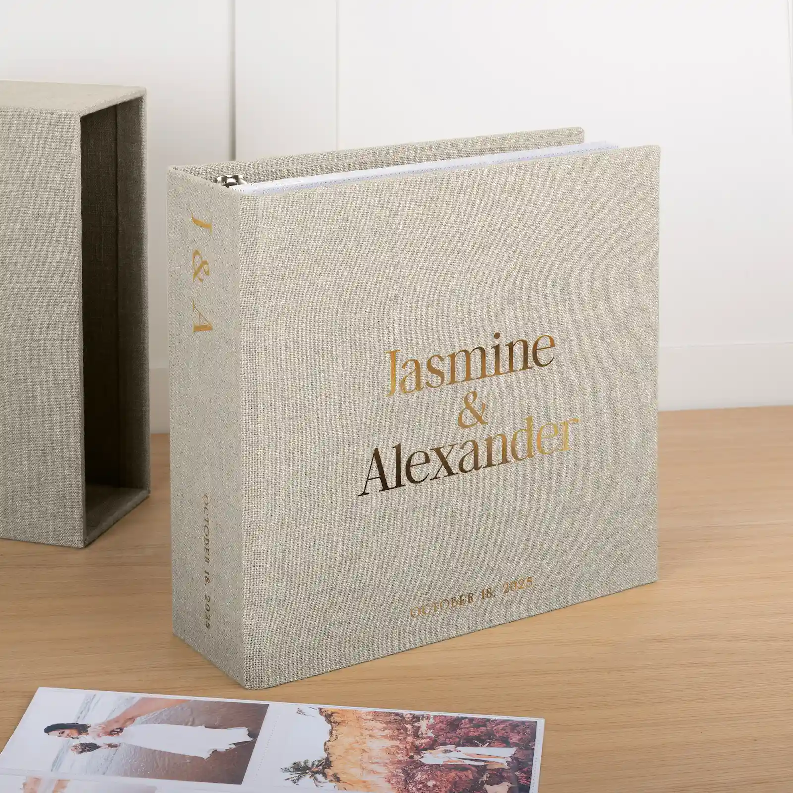 Linen Ring Binder Photo Album for 100-1000 4x6 Photos, Design W306 - Image 4