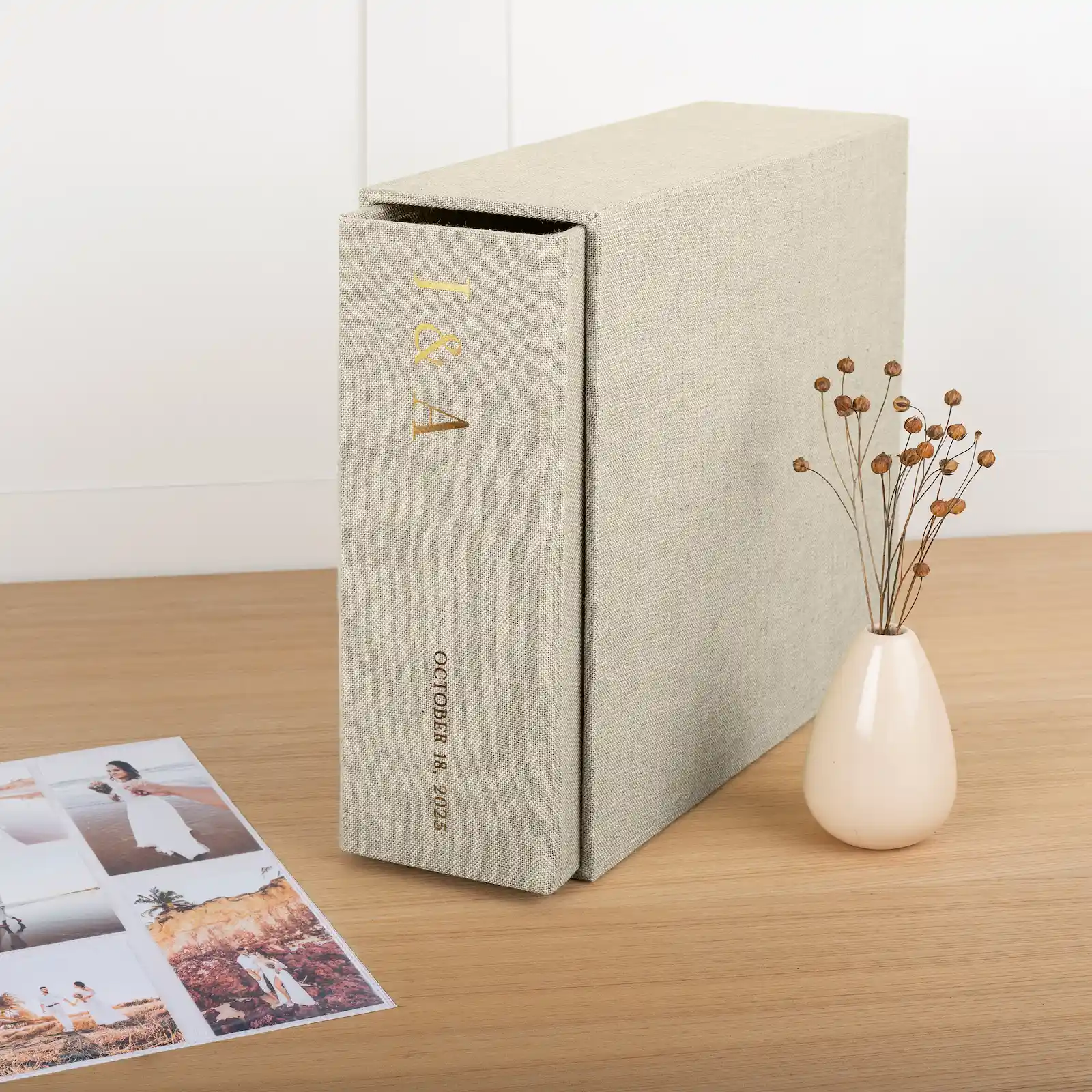 Linen Ring Binder Photo Album for 100-1000 4x6 Photos, Design W306 - Image 5