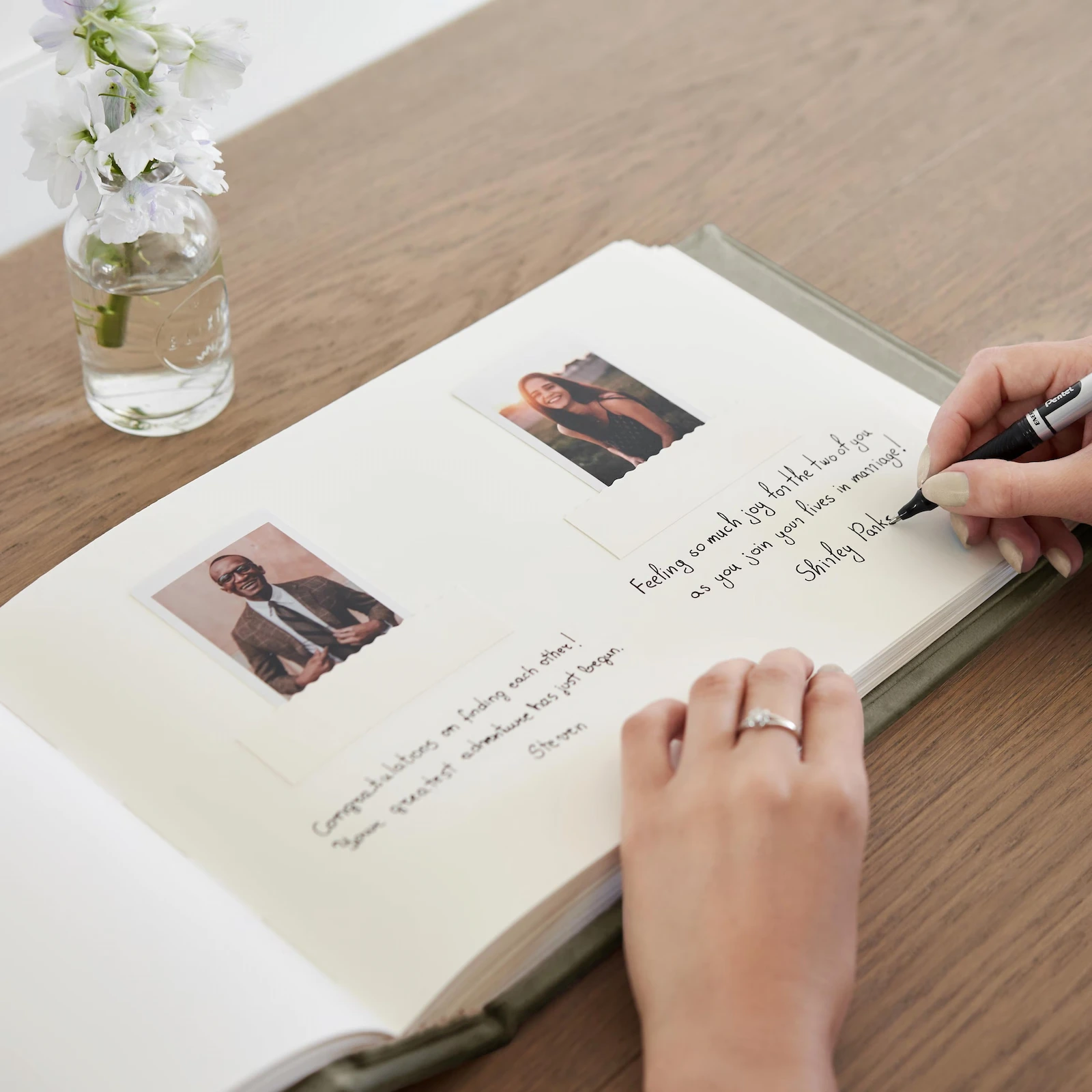 Velvet Wedding Guest Book - Image 3
