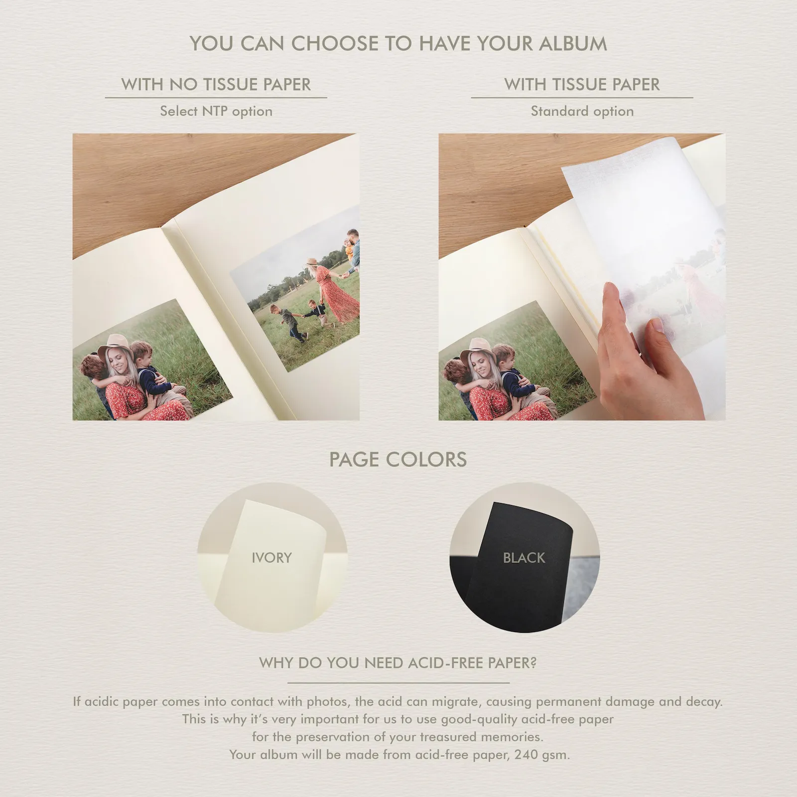 Linen Traditional Photo Album - Image 12