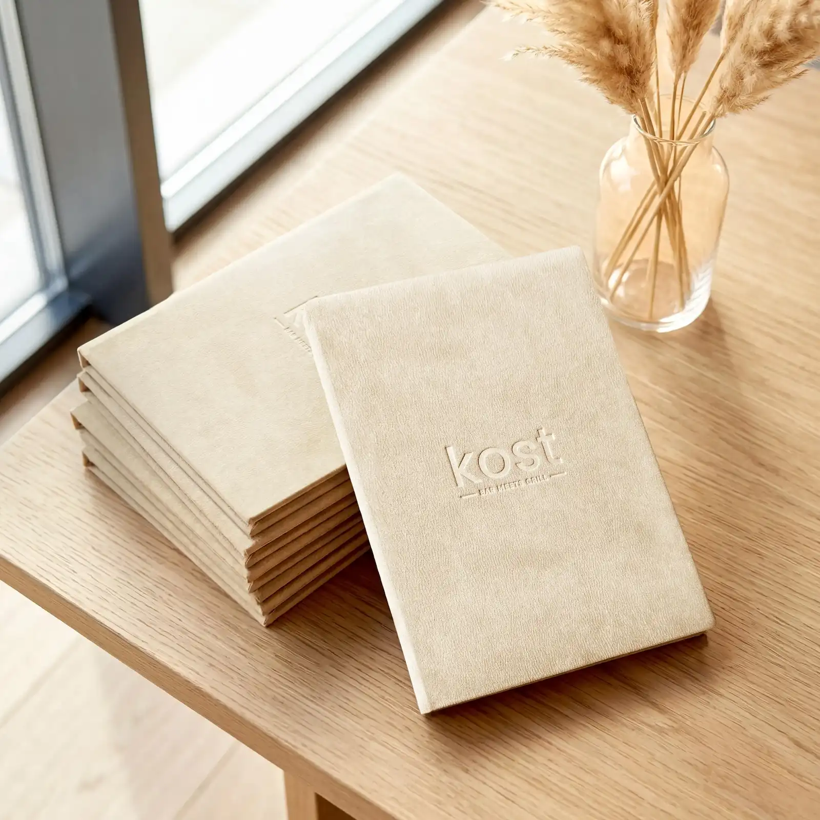 Personalized Eco Leather Menu Cover - Image 4
