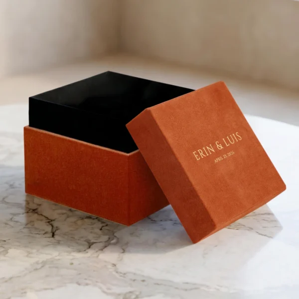 Two Tone Velvet Memory Box with Lid